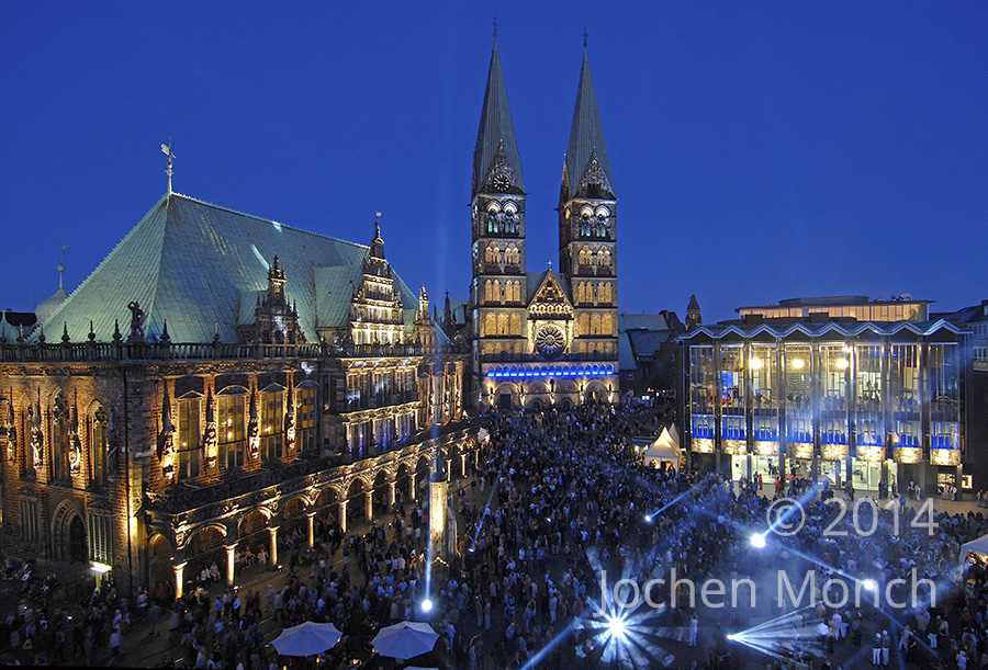 Bremer Marktplatz während der Eröffnung des Musikfestes