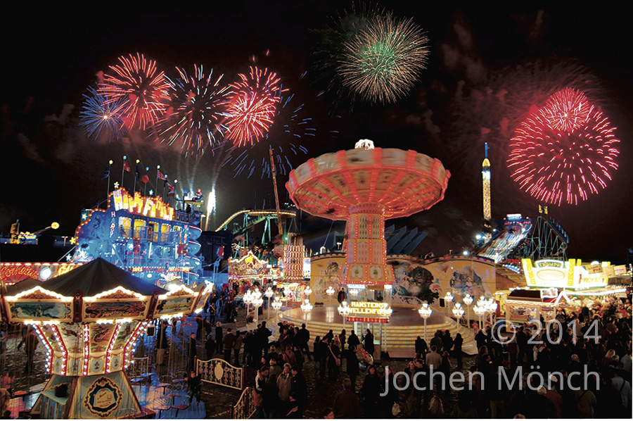 Bremer Freimarkt mit dem Eröffnungsfeuerwerk